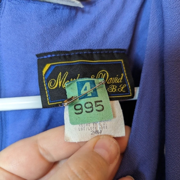 Vintage Two Piece Purple V Neck Maxi Dress Chain Back Colourful Maxi Vest 20W - Picture 6 of 13